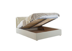 SELENA minimalistinių formų minkšta dvigulė miegamojo kambario lova